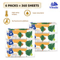3-Ply Kitchen Paper Towels 360 Sheets (6PACK) – Ultra Absorbent Household Paper Towel, Thick Single Fold Kitchen Cleaning Paper, Strong & Durable Daily Use